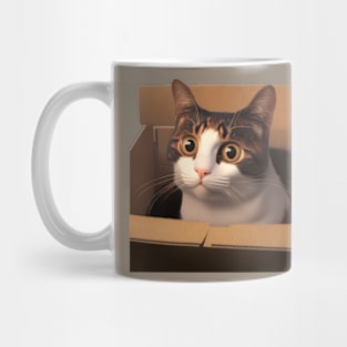 cute cat in a box Mug